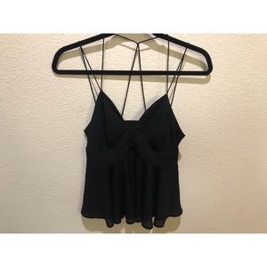 Black baby doll tank top